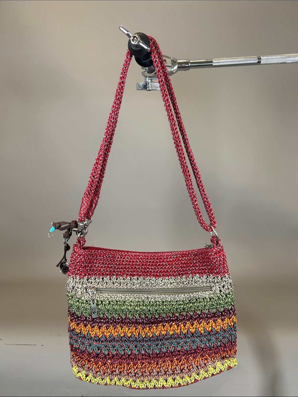 (10+) RARE Authentic The Sak Lucia Rainbow Hand Crochet Crossbody Sold Out New